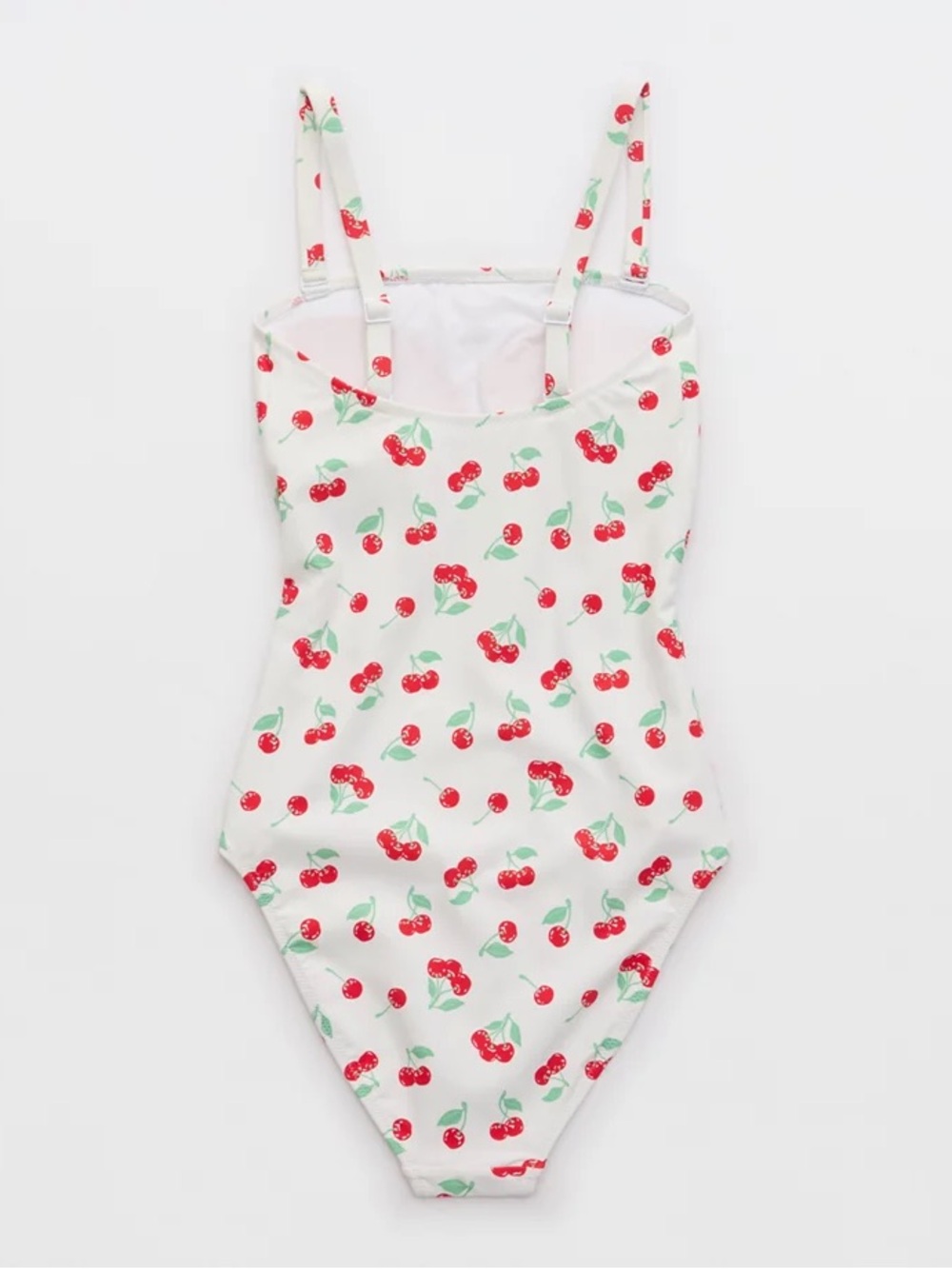 Aerie The Wavemaker Cherry Print One Piece Swimsuit Size Medium Removable Straps